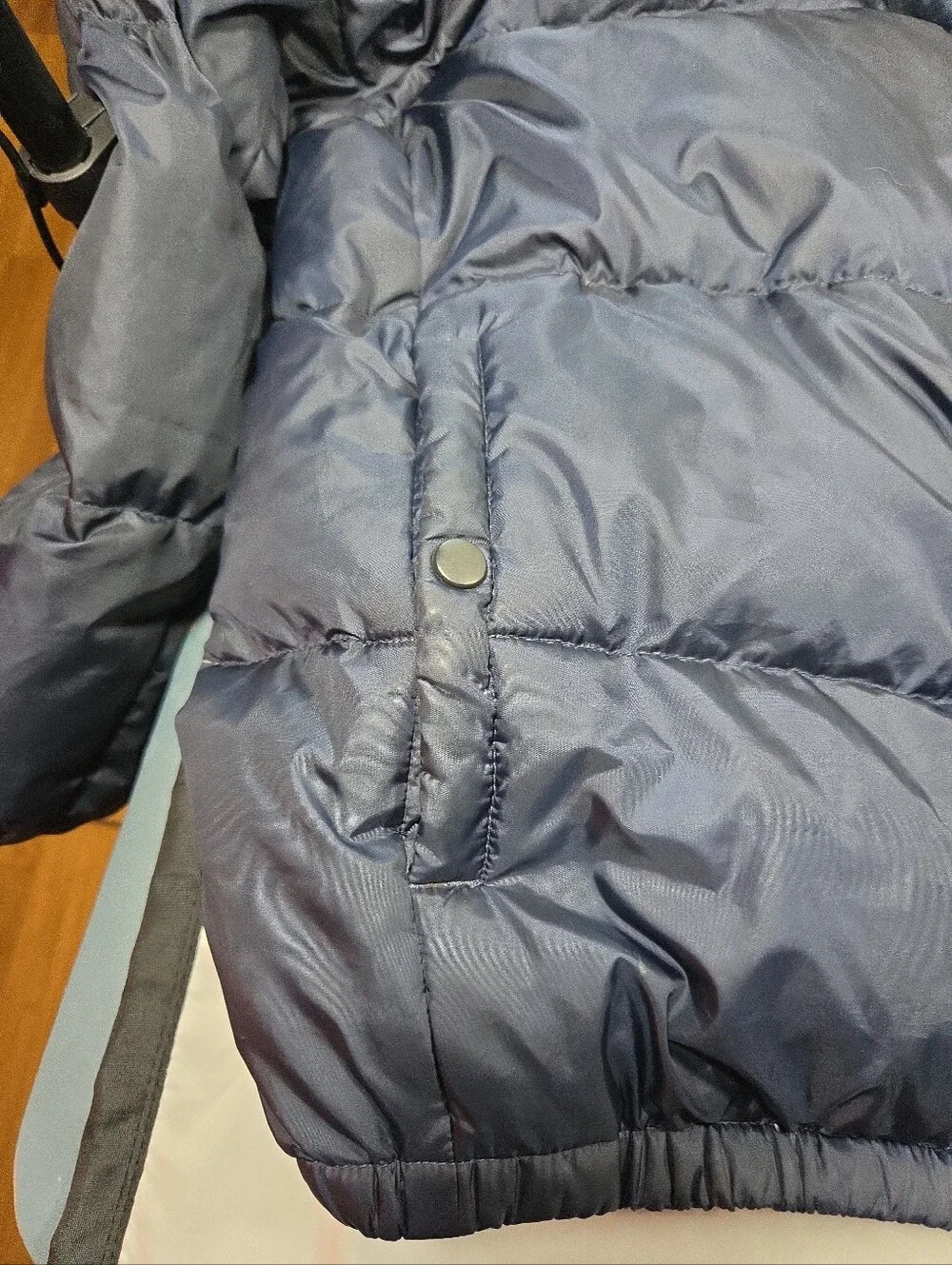 Vtg 90s Polo Jeans Co Ralph Lauren Down Puffer Jacket Navy Blue Flag Mens XL